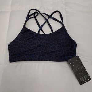 NWT Vie Active Lindsay Bra Navy Leopard L
